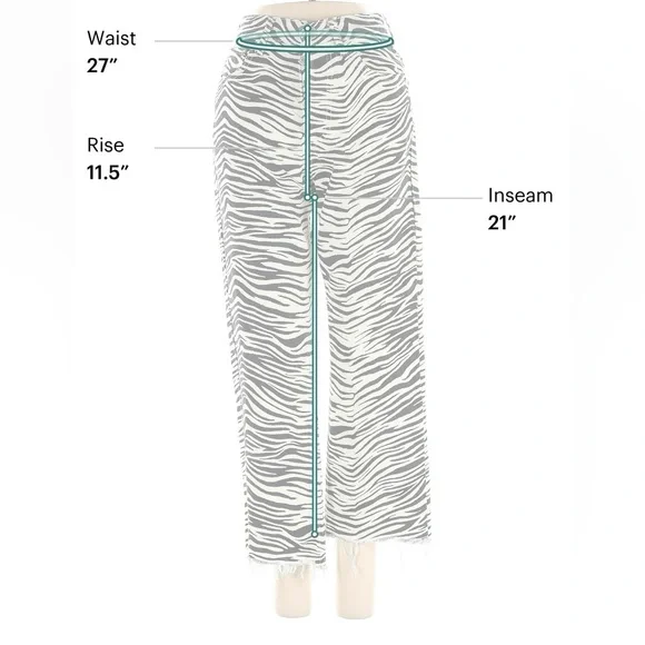 Zara Zebra Print Jeans - Picture 3 of 4